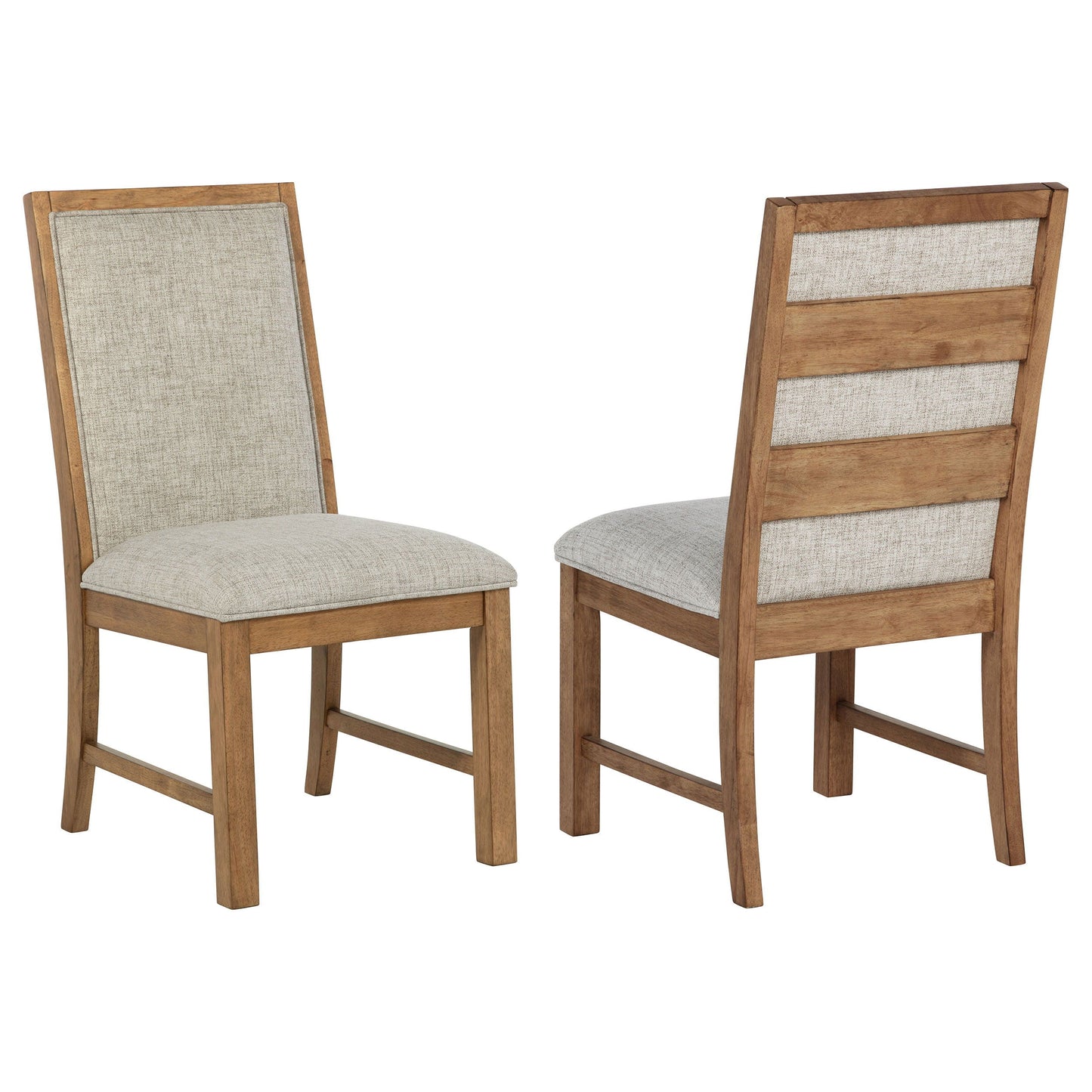 Bruner - Chaise de salle à manger rembourrée (lot de 2) - Marron