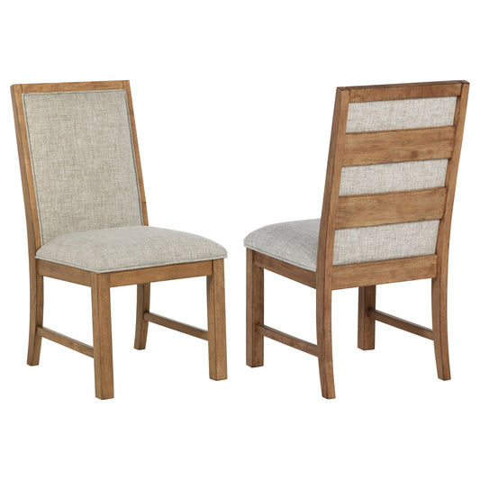 Bruner - Chaise de salle à manger rembourrée (lot de 2) - Marron