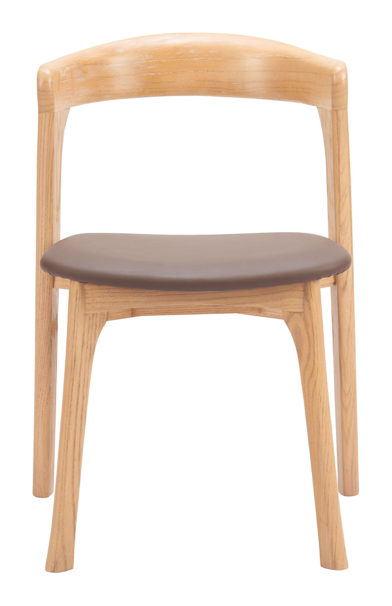 Pioro - Chaise de salle à manger (lot de 2) - Marron / Naturel
