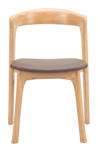 Pioro - Chaise de salle à manger (lot de 2) - Marron / Naturel