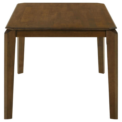 Almonte - Table à manger rectangulaire en bois - Marron foncé