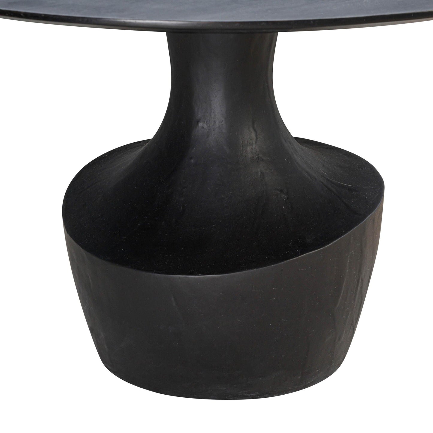 Gevra - Table à manger en acacia et faux plâtre - Noir