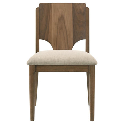 Crestmore - Chaise de salle à manger rembourrée (lot de 2) - Noyer
