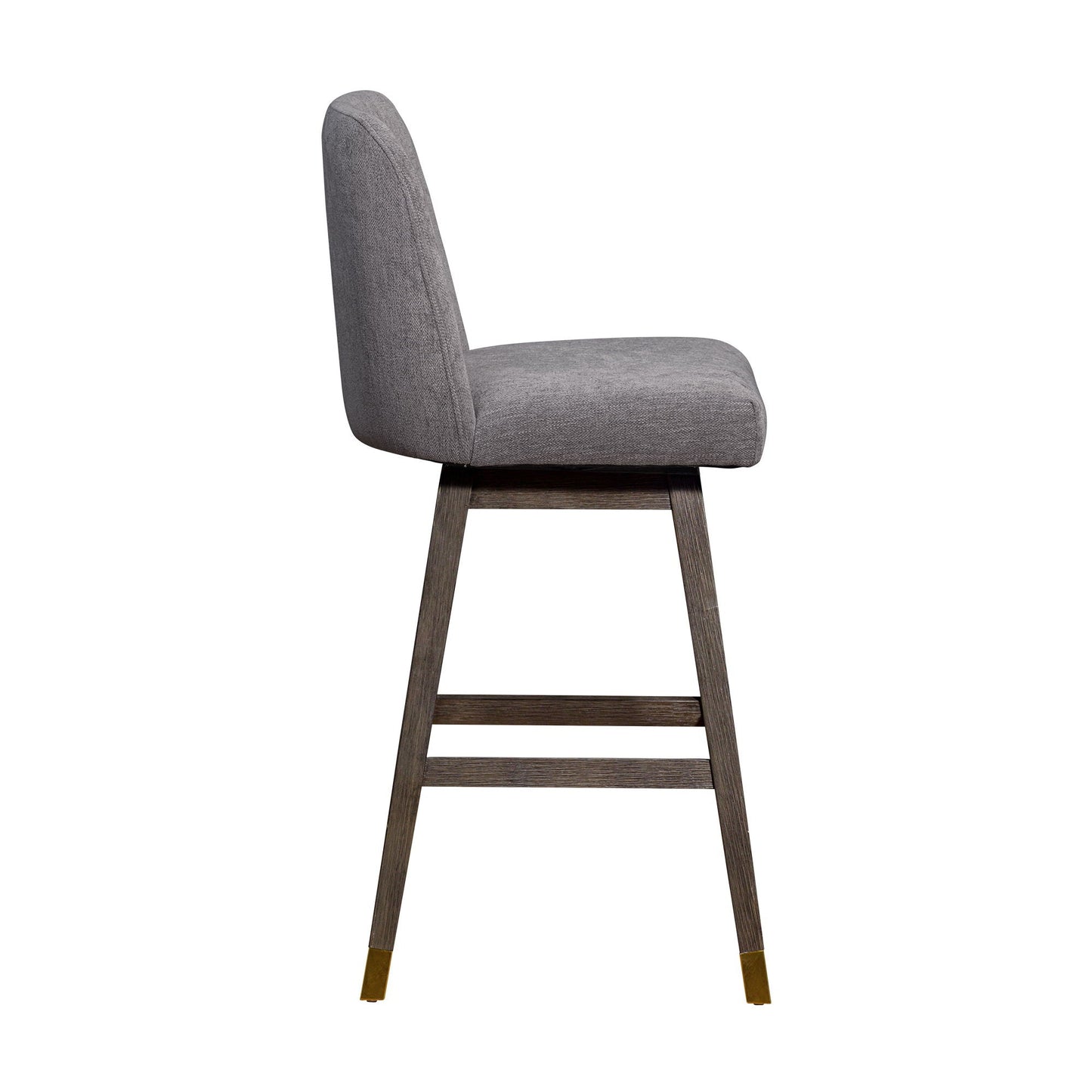 Amelia - Tabouret de bar pivotant - Chêne gris / Moka