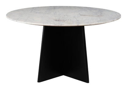 Strela - Table à manger - Blanc et noir