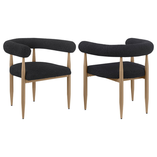 Dunmore - Chaise de salle à manger rembourrée Boucle (lot de 2)