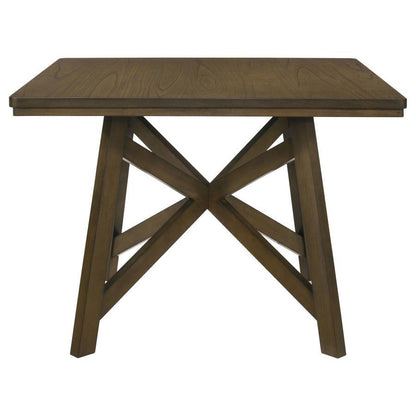 Canfield - Table à manger carrée de hauteur comptoir - Marron