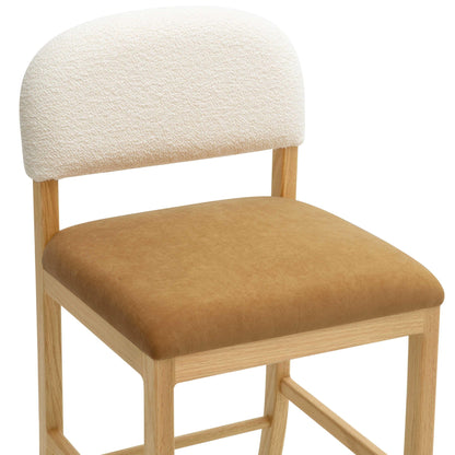 Calla - Tabouret de comptoir en velours performant