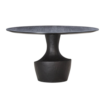 Gevra - Table à manger en acacia et faux plâtre - Noir