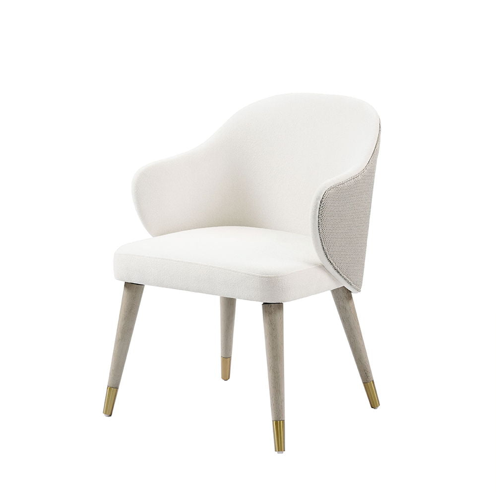 Charity - Chaise d'appoint (lot de 2) - Chêne gris