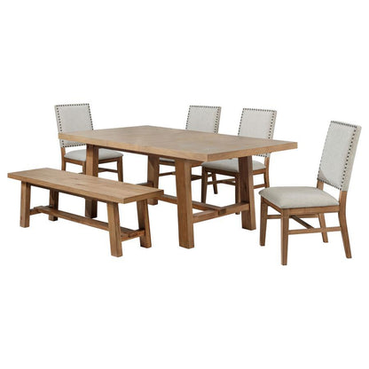 Middleton - Ensemble de salle à manger à rallonges et chaises rembourrées