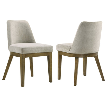 Castlewood - Chaise de salle à manger rembourrée (lot de 2) - Chêne brun