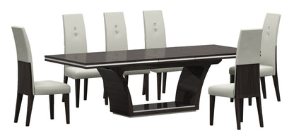 D832 - Ensemble table à manger et 6 chaises - Wengé