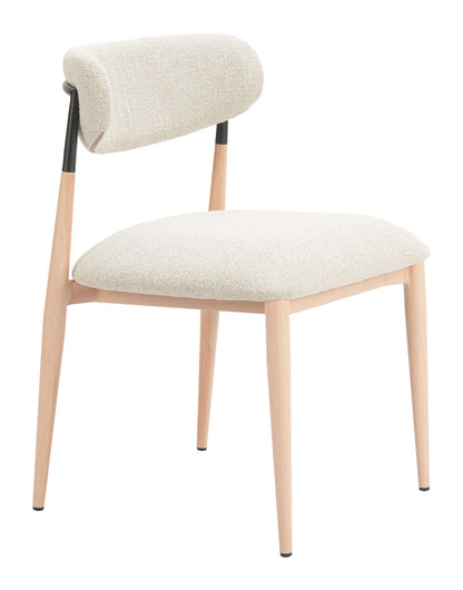 Equinox - Chaise de salle à manger sans accoudoirs (lot de 2) - Gris huître et naturel