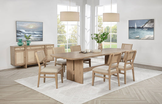Kailani - Ensemble de table à manger rectangulaire en bois