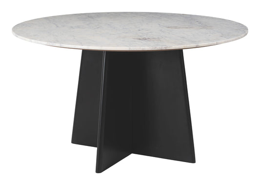 Strela - Table à manger - Blanc et noir