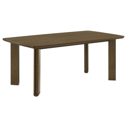 Ottowa - Ensemble de table de salle à manger rectangulaire en bois 7 pièces - Marron