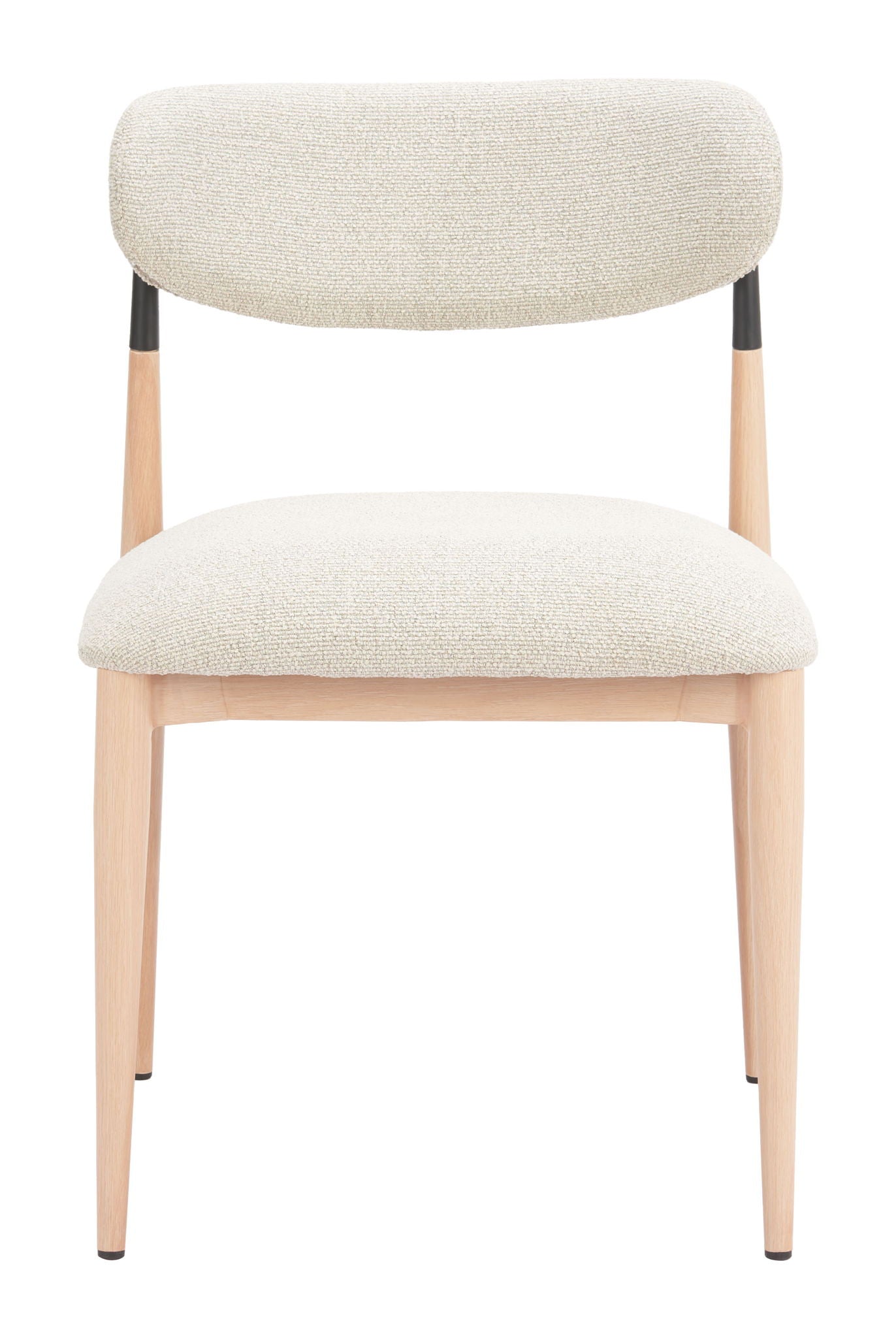 Equinox - Chaise de salle à manger sans accoudoirs (lot de 2) - Gris huître et naturel