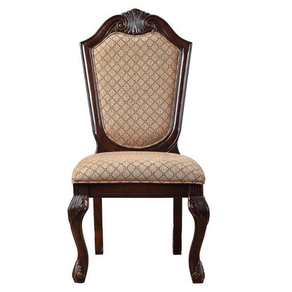 Chateau De Ville - Chaise d'appoint (lot de 2) - Tissu et expresso