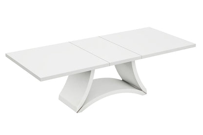 D313 - Ensemble table à manger et 6 chaises - Blanc
