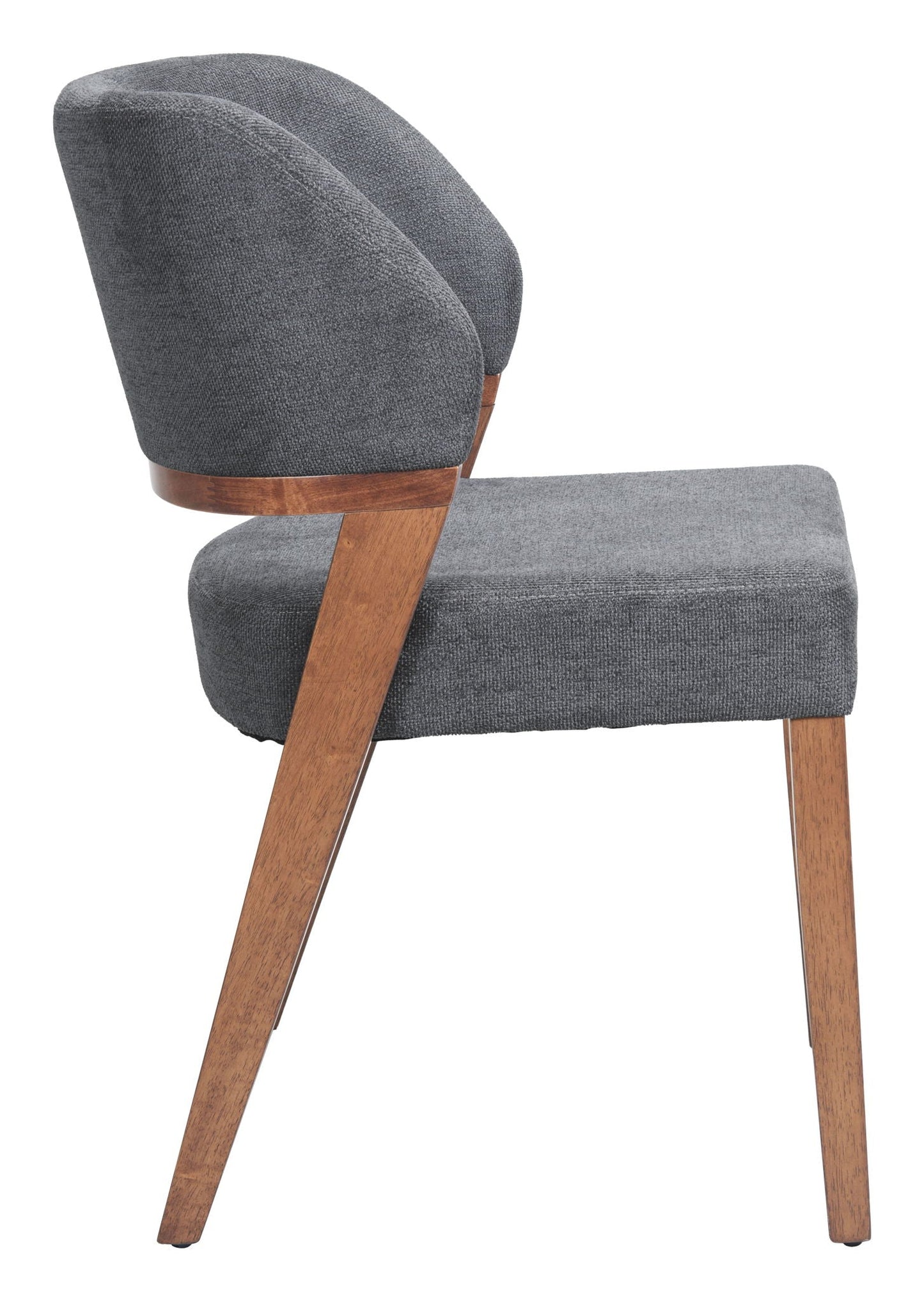 Sunobu - Chaise de salle à manger (lot de 2) - Gris azur et noyer
