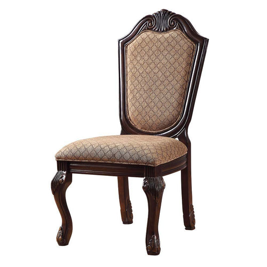 Chateau De Ville - Chaise d'appoint (lot de 2) - Tissu et expresso