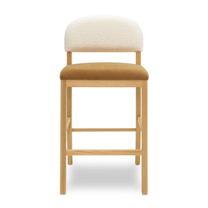 Calla - Tabouret de comptoir en velours performant