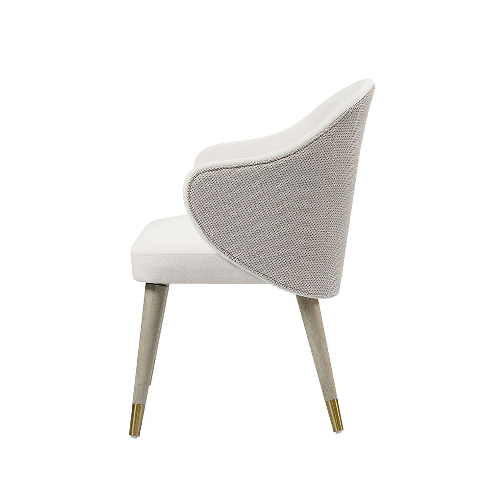 Charity - Chaise d'appoint (lot de 2) - Chêne gris