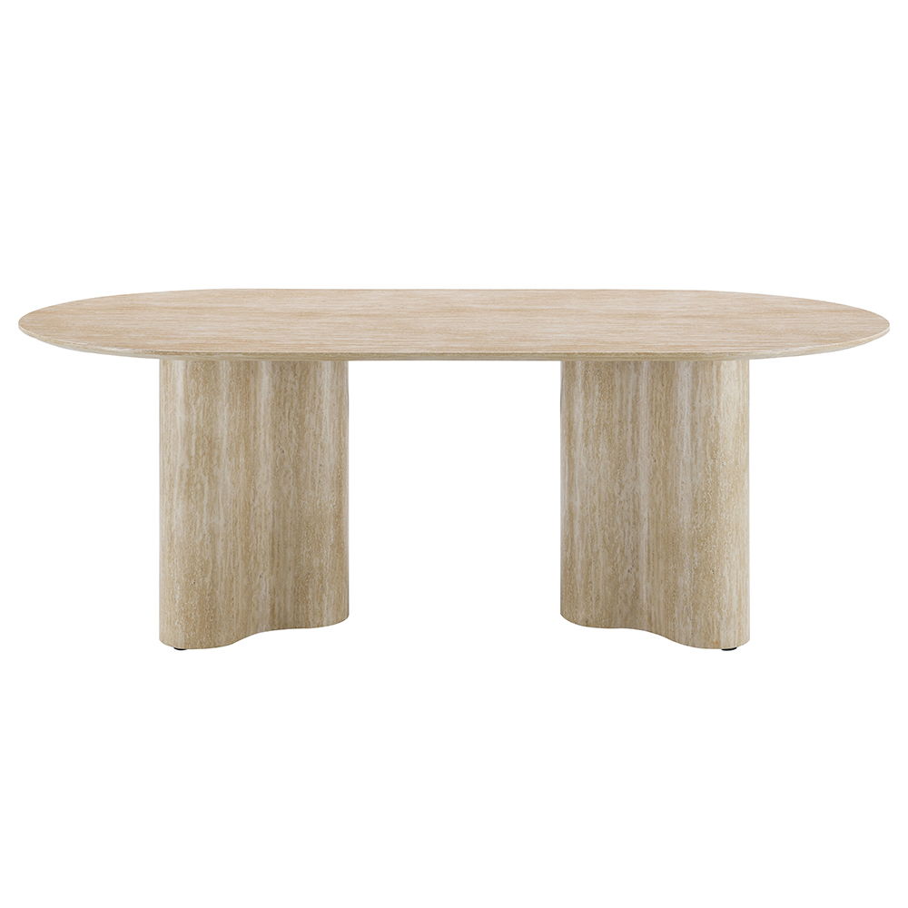 Jirina - Table à manger - Motif travertin