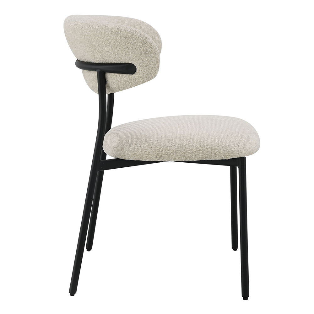 Jirina - Chaise d'appoint (lot de 2) - Chenille beige