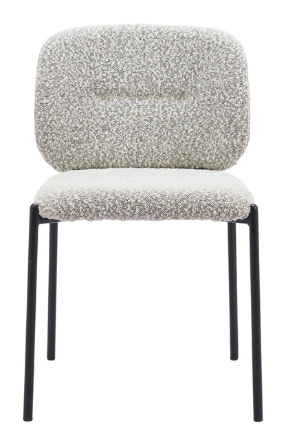 Plat - Chaise de salle à manger (lot de 2) - Gris