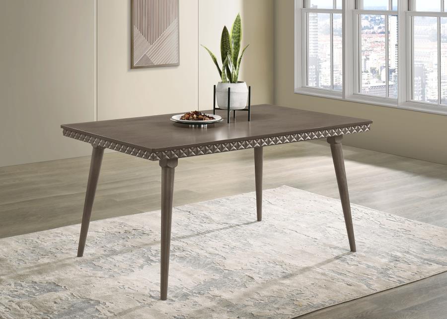 Onslow - Table à manger rectangulaire en bois - Marron foncé