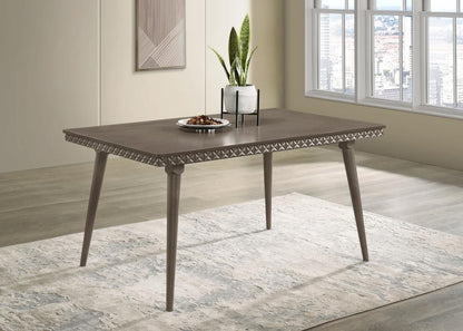 Onslow - Table à manger rectangulaire en bois - Marron foncé