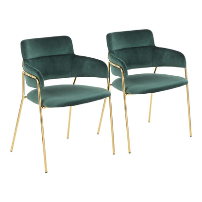 Napoli - Chaise - Métal doré (Lot de 2)