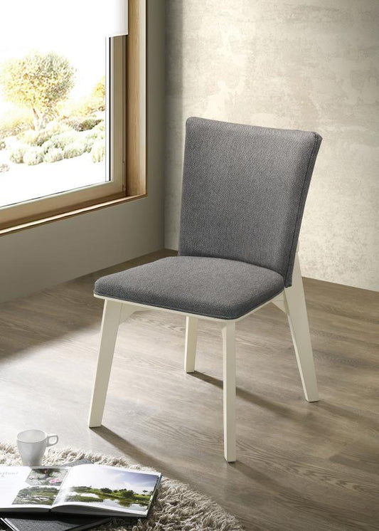 Biloxi - Chaise de salle à manger rembourrée (lot de 2) - Gris